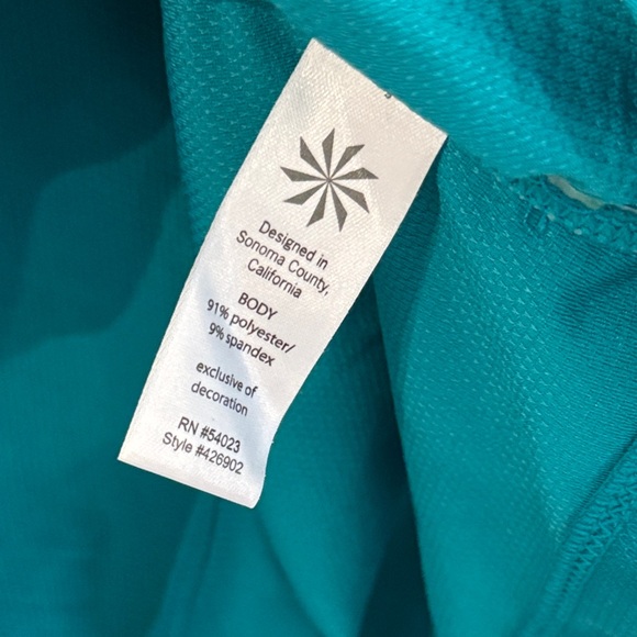 Athleta Turquoise Short Sleeve Tee - Picture 7 of 7
